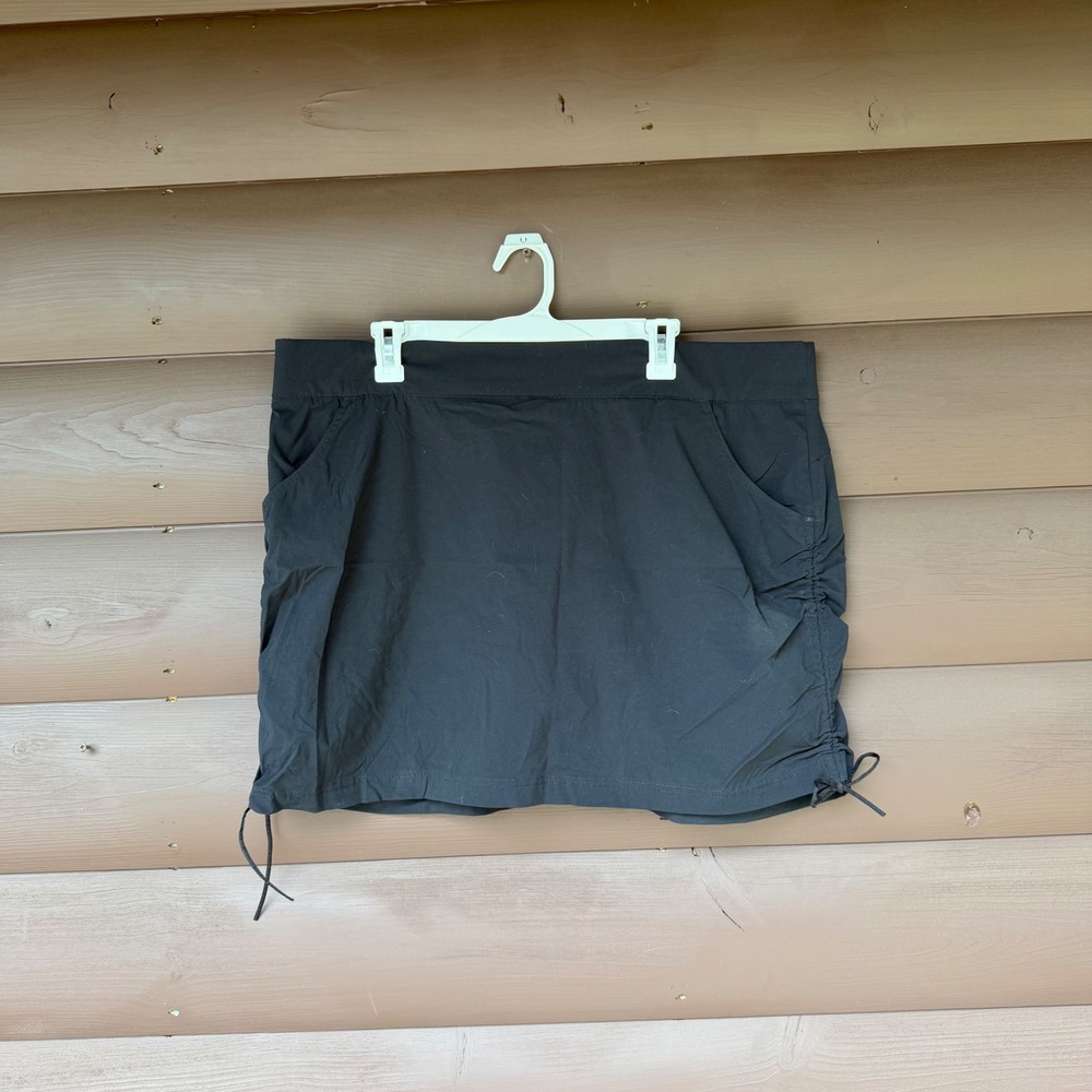 Columbia Skort Womens‎ XXL Black Ruched Side Hiking Athletic